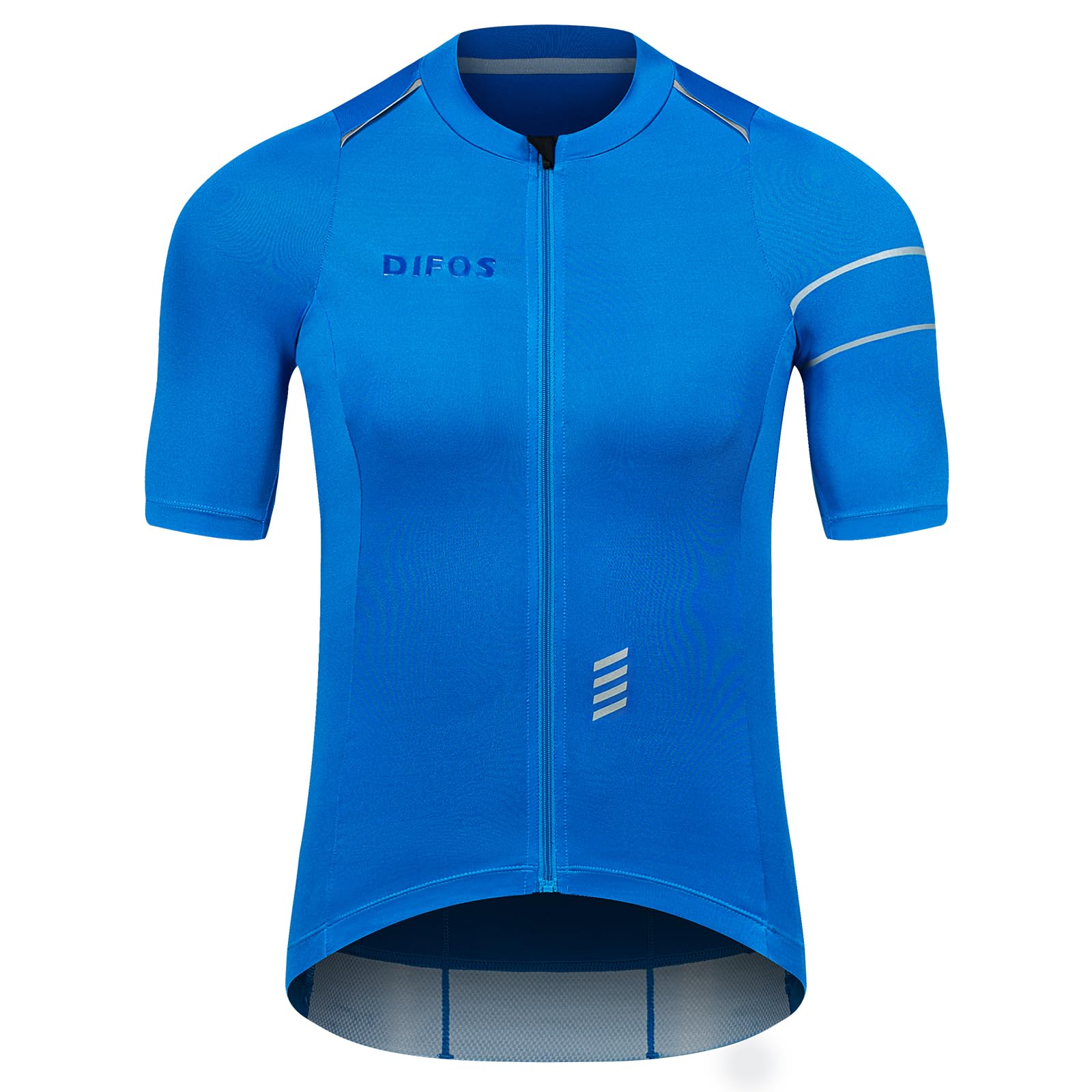

DIFOS Short Sleeve Cycling Summer Cycling Size M Men s Jersey, Wear, Quick-Drying, Breathable, Pockets, Reflective, Blue, синий