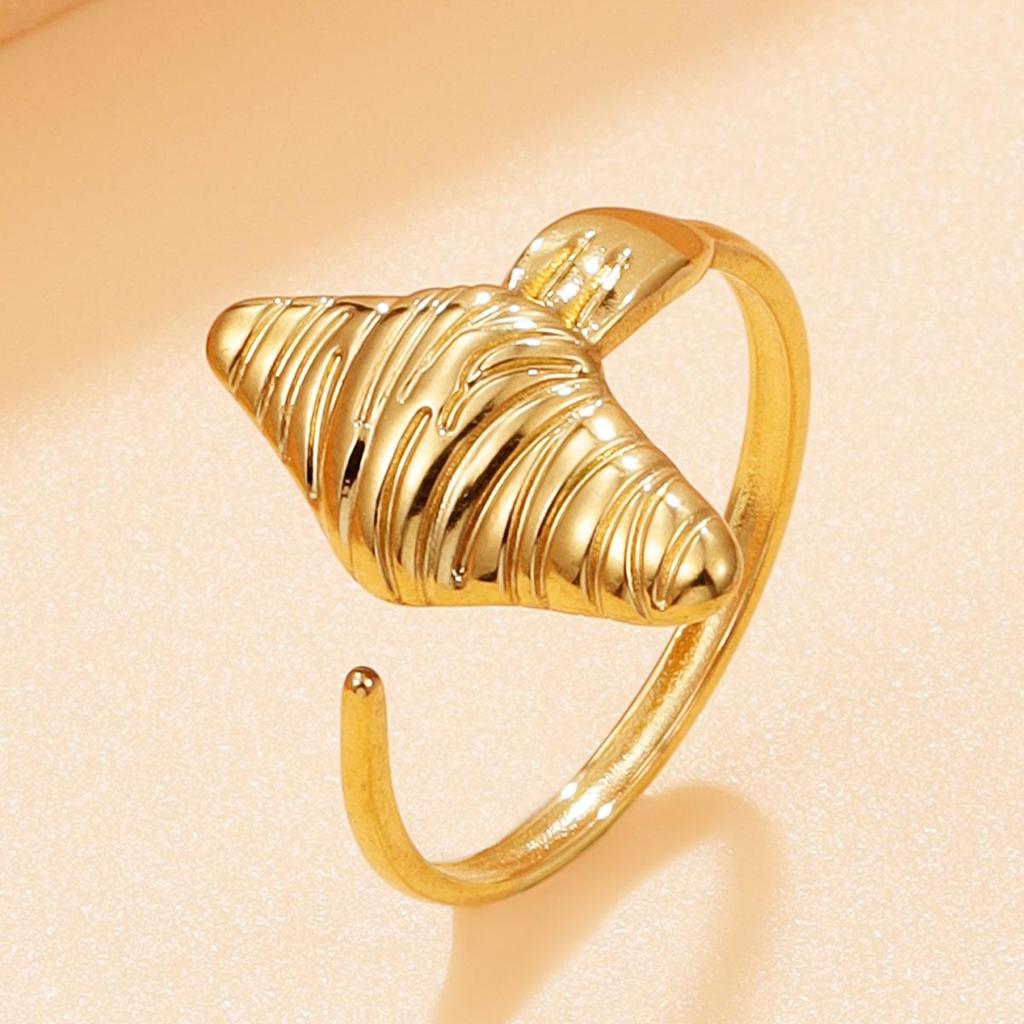18K Gold Stainless Steel Seashell & Animal Ring, Ocean Resort Style, Adjustable.