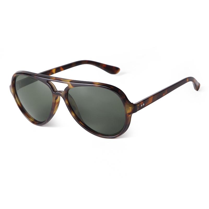 Retro Wind Double Beam Pilot Frame Toad Glasses Sunglasses Men'S High-End Sunglasses Women'S High-End