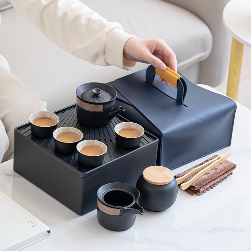 Xunyi Outdoor Coarse Pottery Portable Travel Tea Set