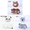 Cute Cartoon Ushaped Pillow With Water Crystal Fabric For Home And Travel