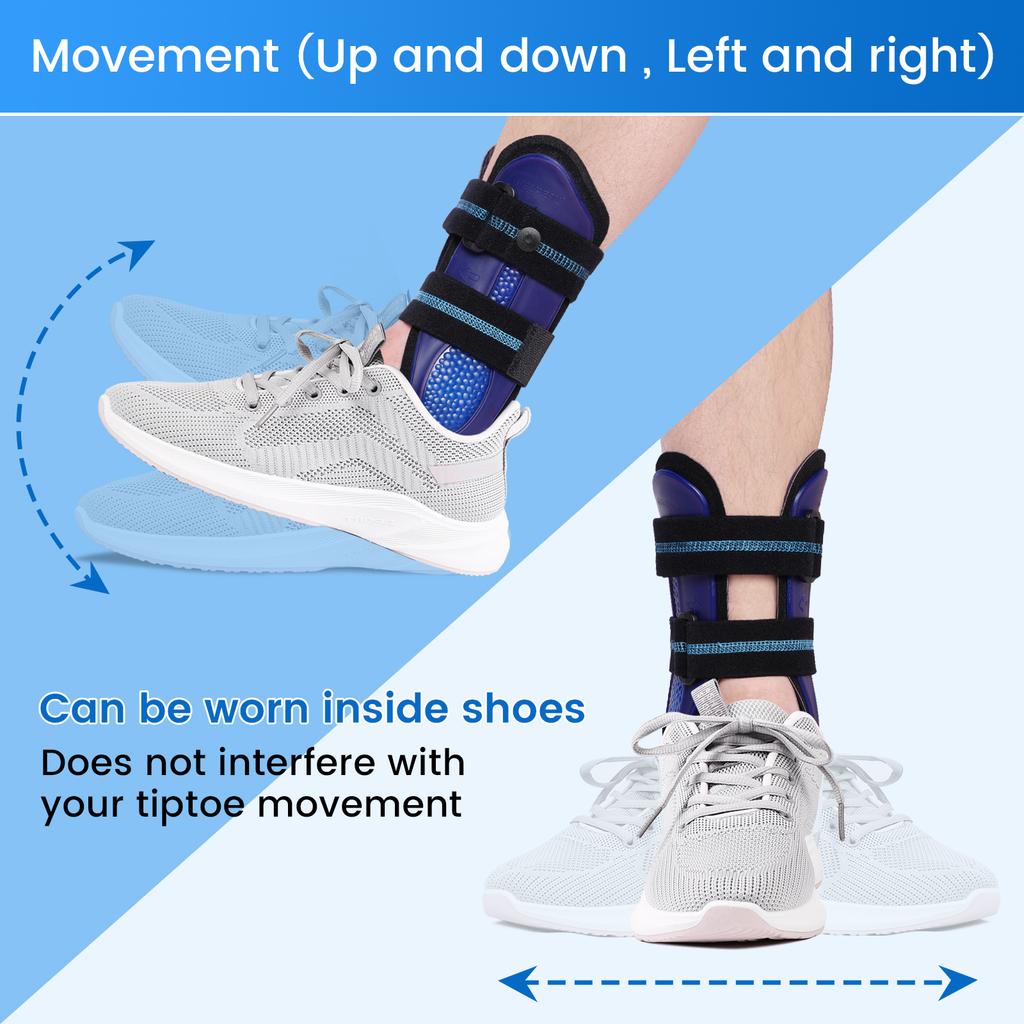 Ankle Brace Support for Sprains and Ligament Injury, Stirrup Ankle Splint Stabilizer Fits Left & Right Feet