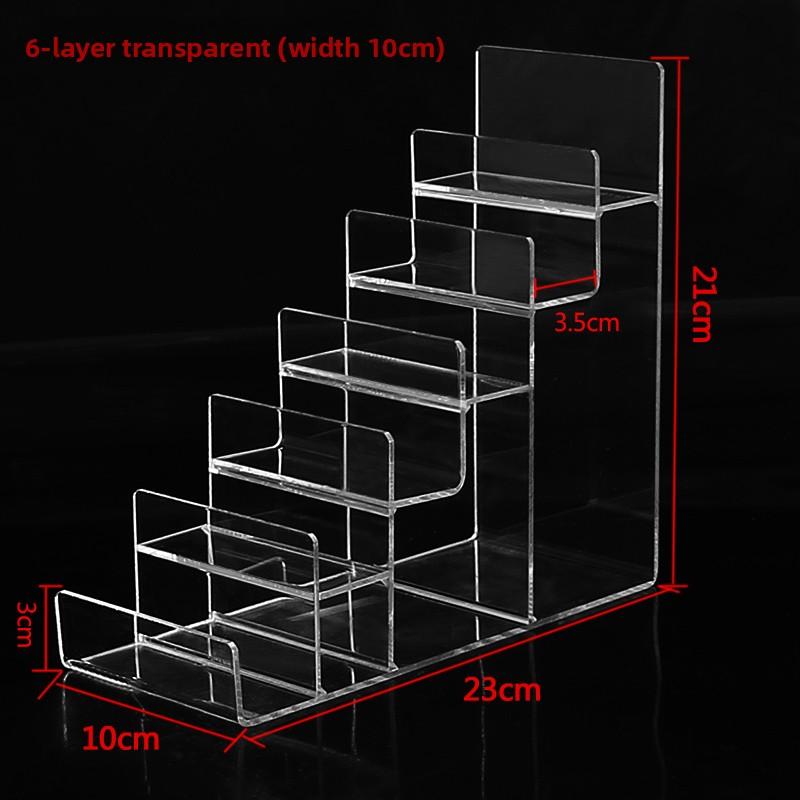 Acrylic Display Stand Multi-layer Step-shaped Wallet Holder Mobile Phone Case Holder Leather Clip Stand Transparent Base