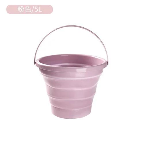 

Новое складное силиконовое ведро для воды объемом 5 л, портативные принадлежности для кемпинга, туризма на открытом воздухе, мытья полов, ведро для рыбалки, дома и сада
