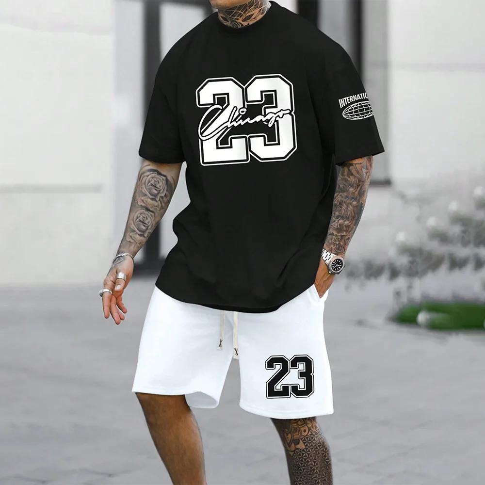 2024 New Fashion 3D Printed Men's Suit Oversized Clothing Short Sleeve Shorts Suit Men's Sportswear Summer Casual Suit
