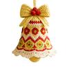 Handmade Christmas Bell Ornament DIY Knitted Santa Claus Bell Crochet