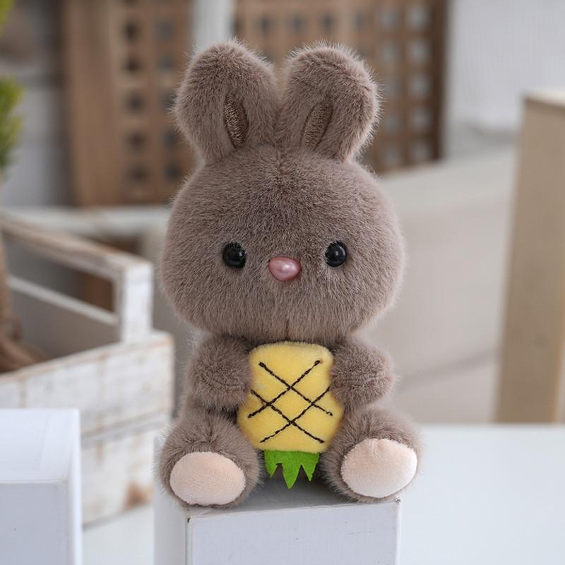 Rabbit Adorable Stuffed Animal Plushie Keychain Fluffy Bunny Doll For Gift Ideas