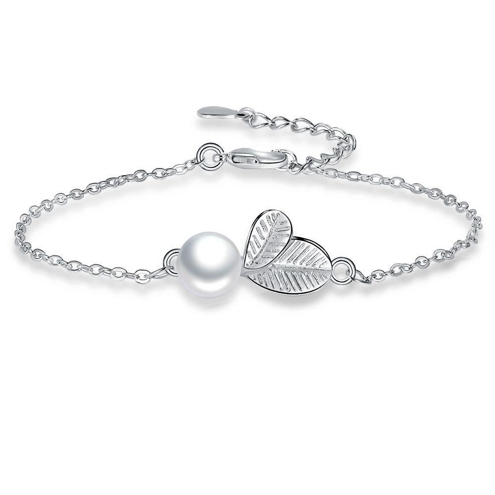 

Индивидуальность Простой и свежий двойной лист текстура жемчужный браслет сладкий Mori аксессуар браслет студенческие украшения