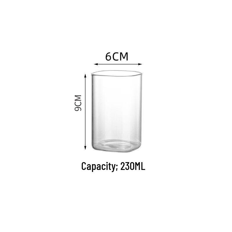 ZISIZ Square Glass Beverage Cup