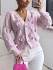 2025 Women's Small Fragrant Style Knitted Cardigan - Spring, Autumn, Winter Collection