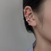 Zirkonia Doppel-Schicht Strass-Kreuz-Kette Ohne-Piercing Stern Ohr-Manschette für Damen