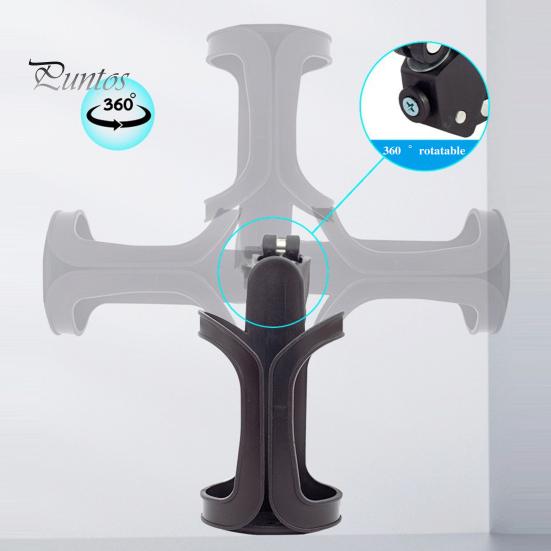 Gyroscopic Cup Holder with Adjustable Strap 360 Degrees Rotatable Anti-Spill Universal Stroller Bike Scooter Mount Drink Beverage Water Bottle Holder