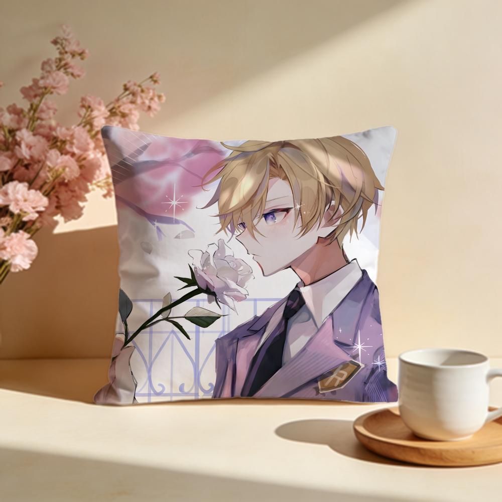 Stylish OOuran High School Host Cluber Cushion Cover Stylish Washable Pillow Cover Ideal for Couch Bedroom Car Decoration