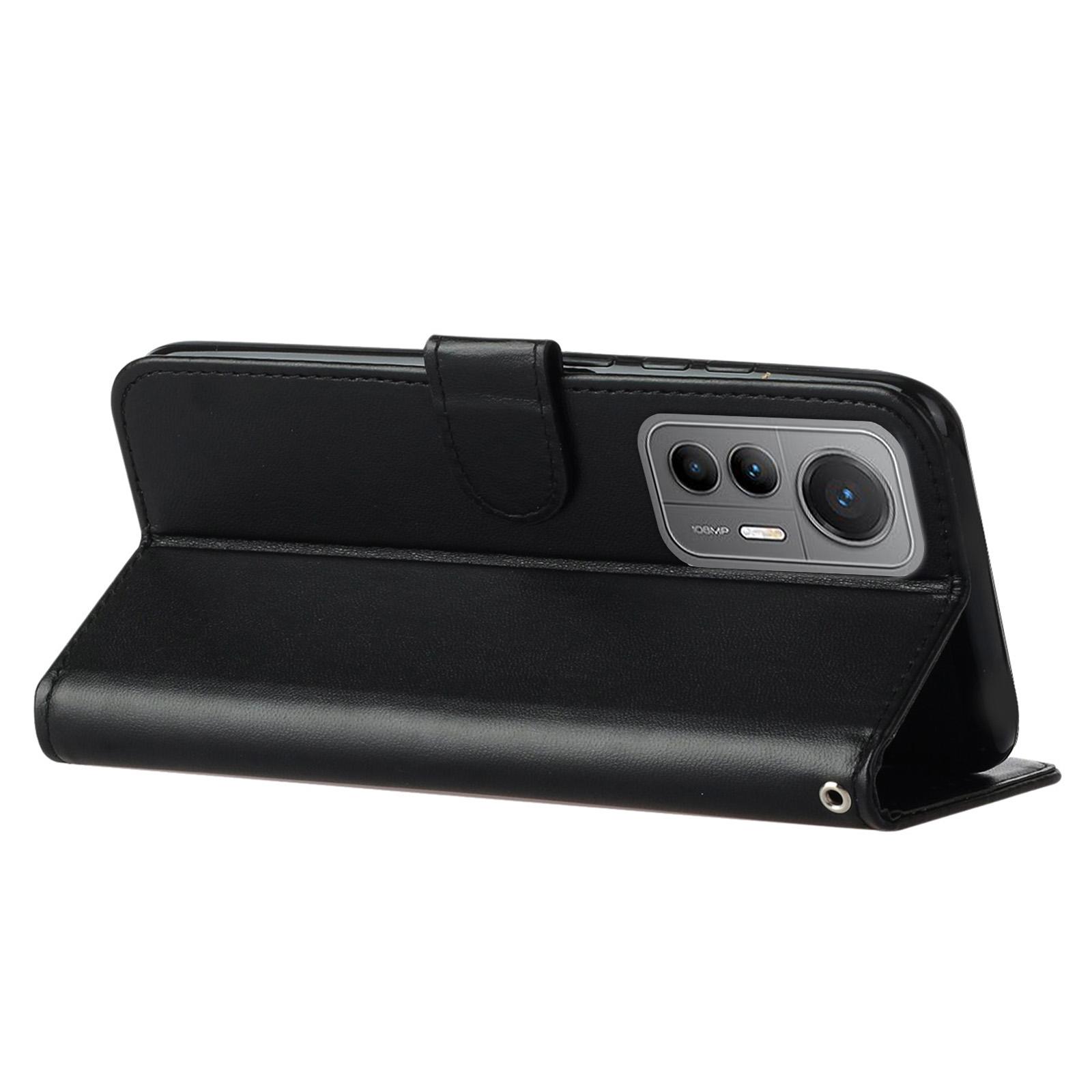 

Cell Phone Cover For Xiaomi 12 Lite 5G,Phone Wallet Case Foldable Stand PU Leather Shell with Card Slots and Strap Black