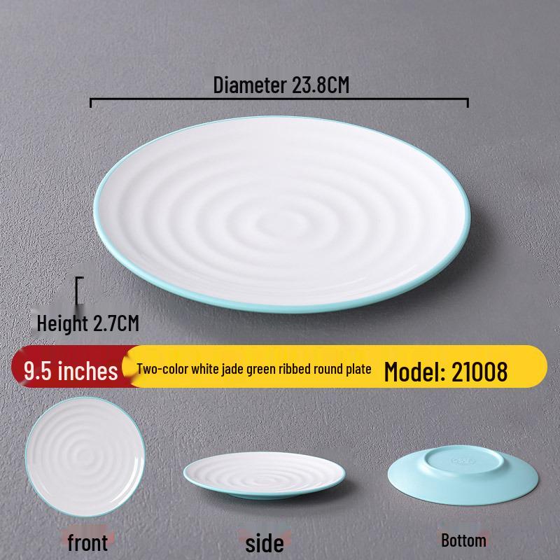 Nordic Style Commercial Buffet Plate – Durable Round Plastic Plate for Hotels and Restaurants