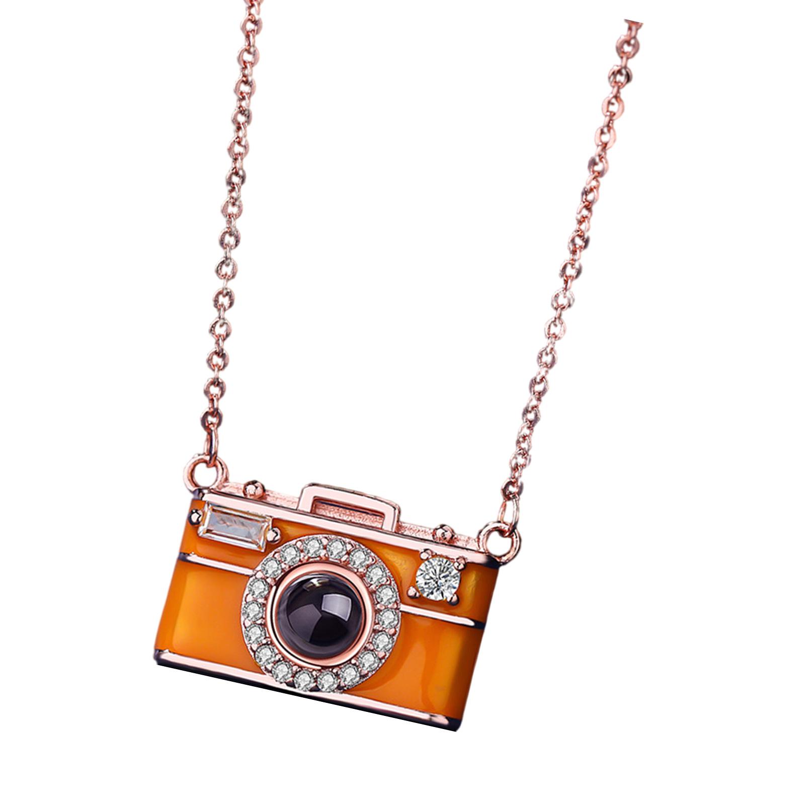 

Ожерелье-камера с проекцией на 100 языках, многоязычная цепочка на ключицу, элегантная медная бижутерия для любителей культуры 3