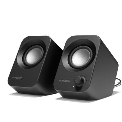 FUNLOGY Zwycięzca Nagrody Głośnikowej Głośnik Stereo o Łącznej Mocy 14W Zasilany przez USB Mocny Bas Wejście AUX Pin Japoński (Głośnik/Głośnik PC) [VGP2024 / / / / / /