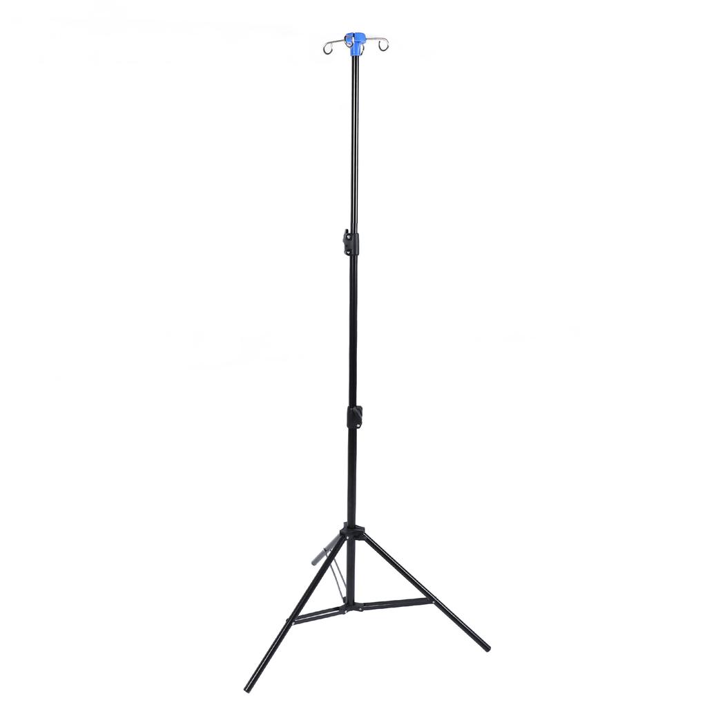 Stojan na IV tyč stativ s hákem ABS Železo Ocel Přenosný IV stojan Skládací Podlahový stojan pro kliniku