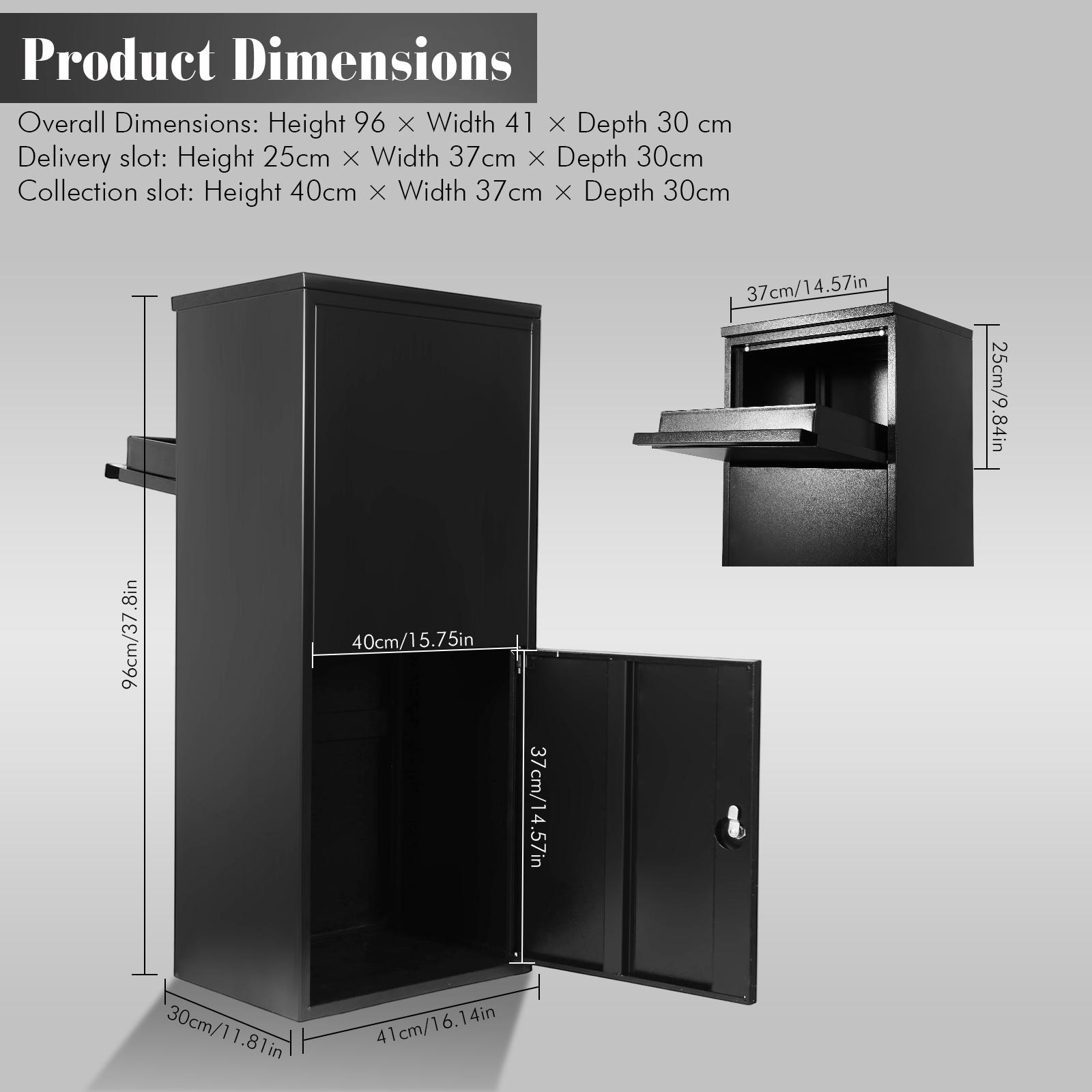 

Уличный ящик для доставки посылок большой вместимости, противокражный экспресс-шкаф, погодоустойчивый для дома, крыльца, обочины