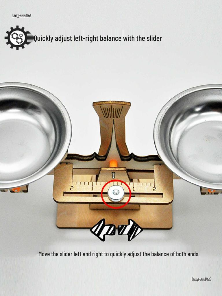 Handmade DIY Tray Balance Scale Kit for School Science Experiments