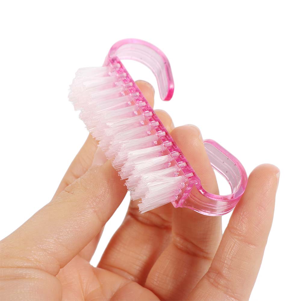 4PCS/SET Soft Bristles Nail Cleaner Plastic Pedicure Brush Acrylic Nail Brush Tools Nail Technician