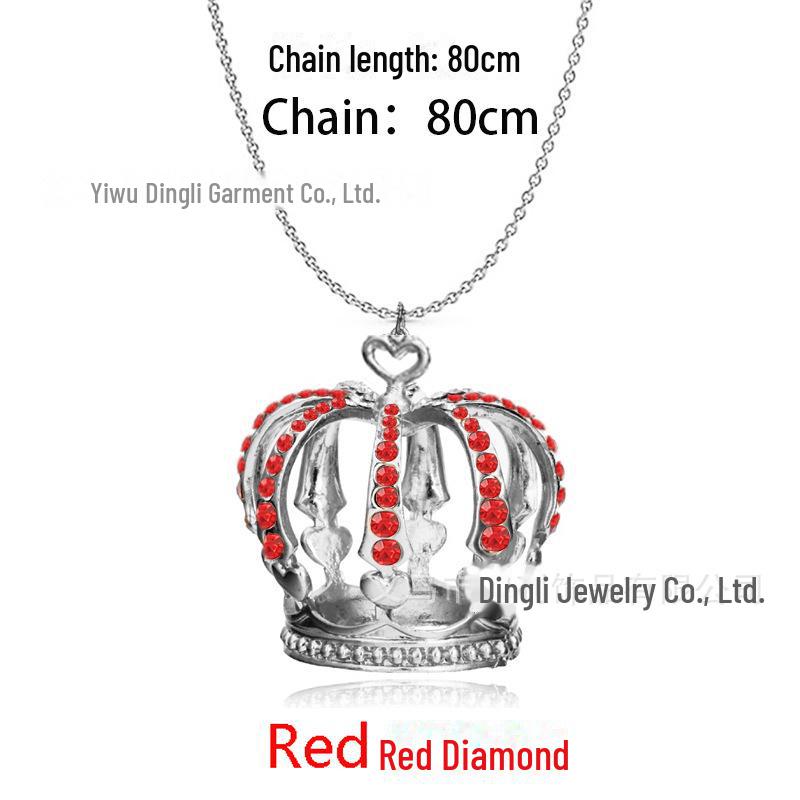 

Ожерелье-свитер с подвеской в виде короны в европейском и американском стиле в разных цветах 80cm Chain