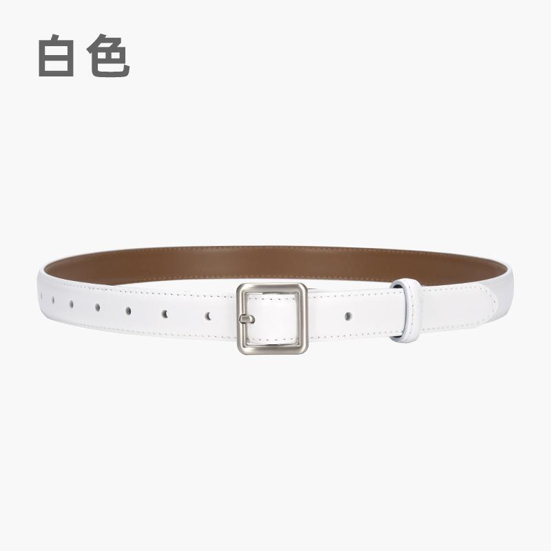 Belt Women'S Jeans Simple Leather Wide Belt Women'S Decoration Pure Cowhide Casual Pants With Black