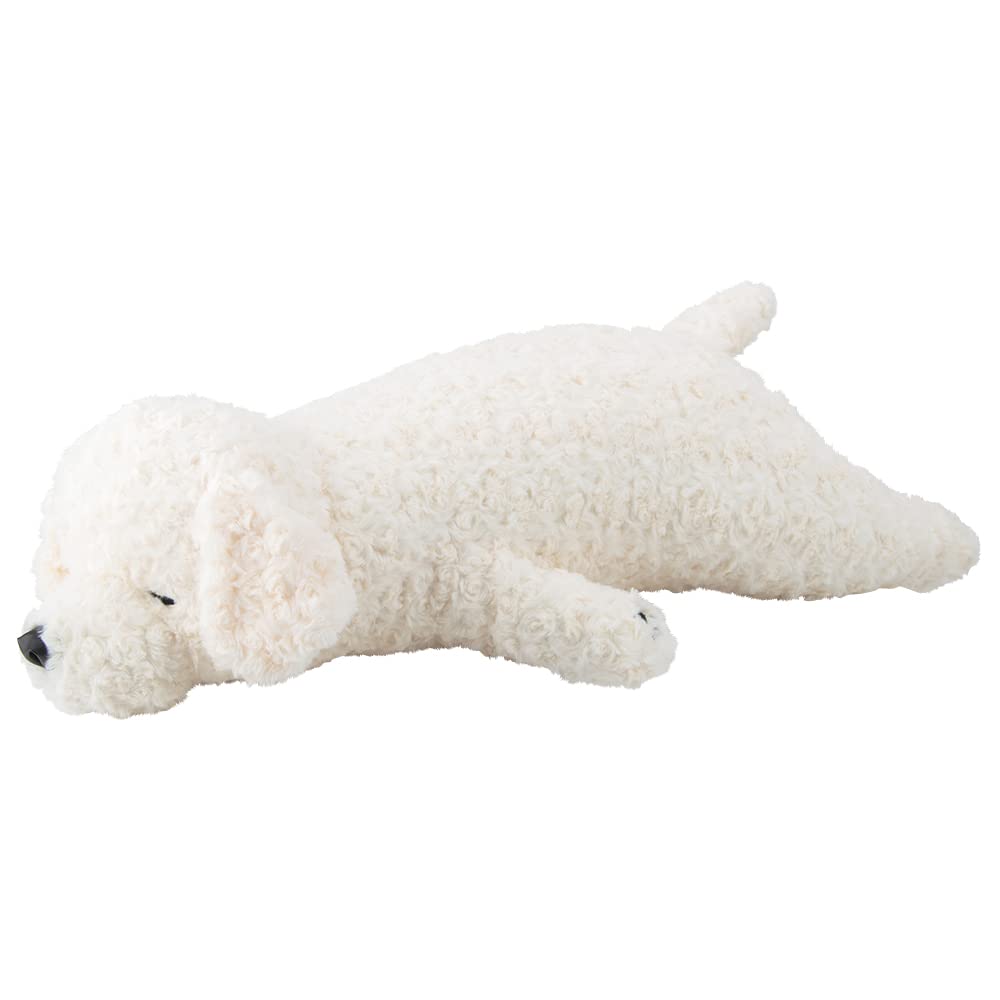 

LIV HEART Livheart Подушка для тела Хлопок Nemunemu Животные Игрушка Пудель Молочно-белый L Размер Пушистая и Мягкая Плюшевая Игрушка-Собака Подушка для тела Подарок (приблизительно. 70см)
