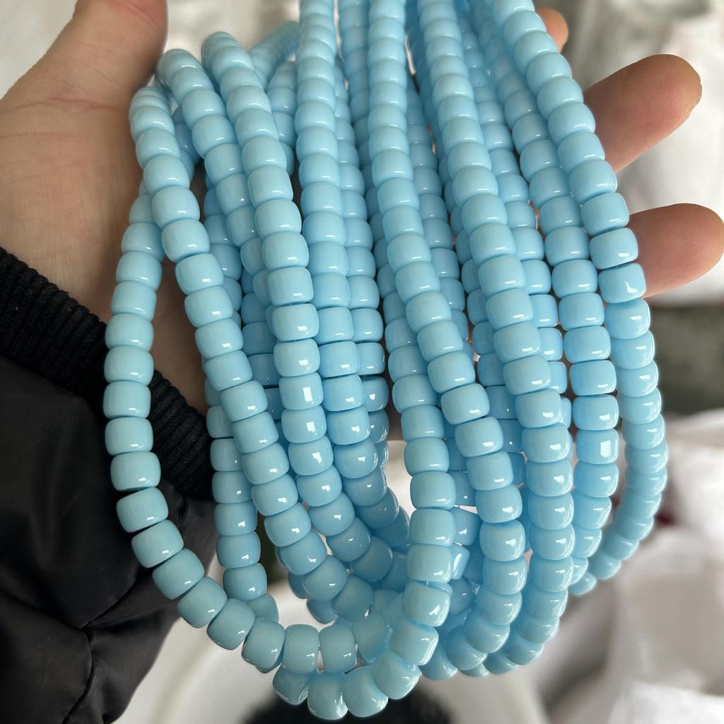 Multi-Color 6x8mm Glass Barrel Beads for Jewelry Making