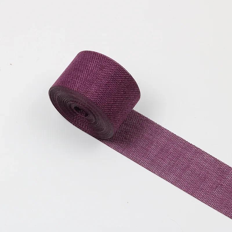 10M DIY Rustic Jute Ribbon Colorful Woven Linen Ribbon Burlap Hemp Fabric Hessian Hemp Cloth Christmas Wedding Decor linen rolls