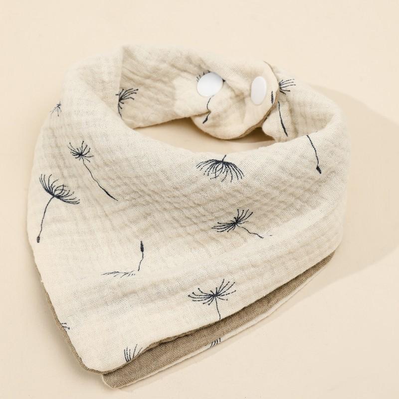4-Layer Cotton Muslin Drool Bib Babies Toddler Triangle Soft Absorbent Baby Unisex