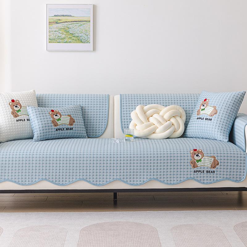 Special-Shaped Summer Cool Solid Color Sofa Cushion New Summer Mat Seat Cushion Irregular Piece Sofa Cover