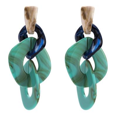 European and American Fashion Acrylic Earrings Exaggerated Trend Woven Chain Earrings