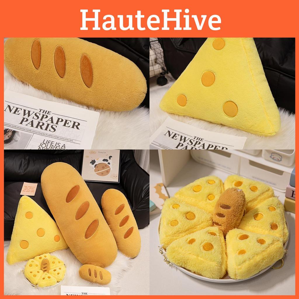 Cute Baguette Simulation Cheese Plush Toy Girls Children Sleep With Gift Dolls