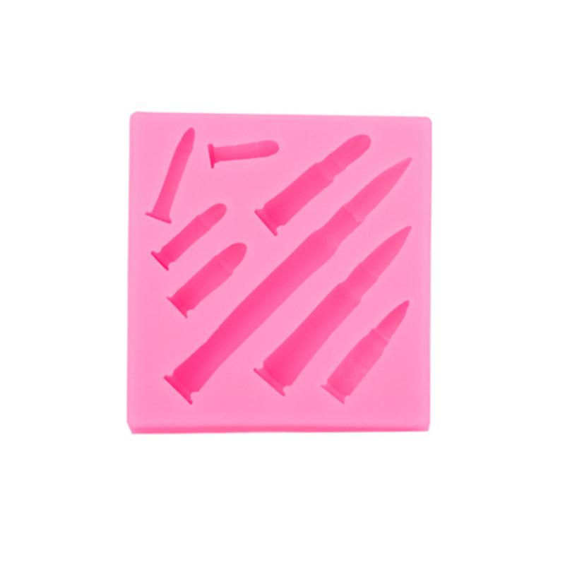 Embossed 3D Gun Shape Silicone Biscuit Chocolate Mold Pistol Toy Pastry Epoxy Resin Mold Kitchen for Cake DIY Baking Accessories