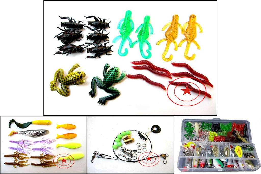 Soft Plastic Lure Set For Bass Night Fishing With Glowing Baits For Anglers