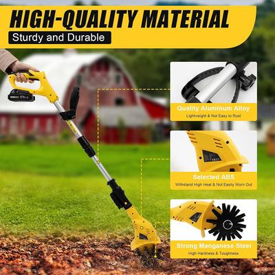 Electric Tiller Lawn Mower Garden Rototiller Cultivator Multi-purpose Weeding Trimmer Rotary Tractor Tool For Makita 21V Battery