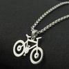 Bicycle Pendant Necklace for Women Man Silver Color Choker Stainless Steel Pendant Necklace Engagement Jewelry Accessories Gift