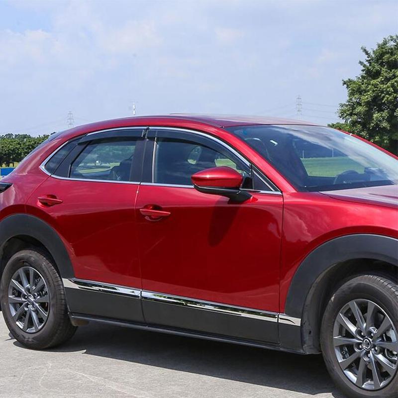 Car Styling Sticker Lamp Plastic Window Glass Wind Visor Rain/Sun Guard Vent Parts 4pcs For Mazda CX-30 CX30