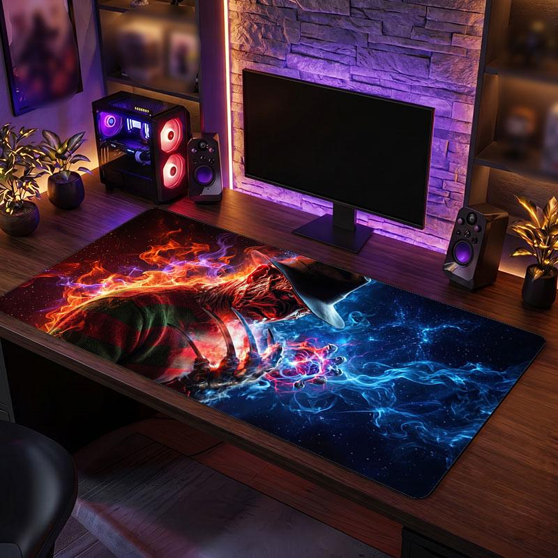 Big Mouse PadA Nightmare on Elm Street Freddy Krueger Extended Soft Desk Mat Gaming Office Computer Table Decor Mat