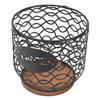 Coffee Pod Holder Versatile Coffee Capsule Storage Basket with Wood Base for Teabags Sugar Packets