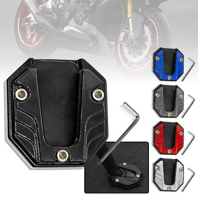 Motorcycle Kickstand Extender Moto Foot Side Stand Enlarge Extension Support Anti-ski Base Extension Foot Pad Stand
