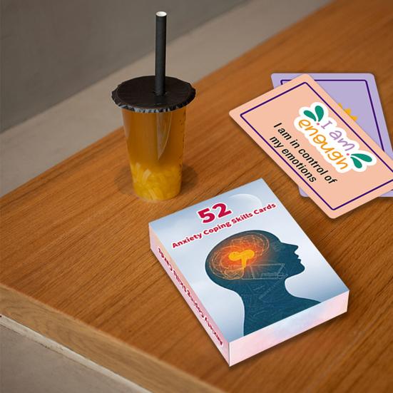 52 Anxiety Coping Skills Card Planner Stress Relief Teens Adults Mental Health Therapy Mindfulness