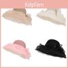 Summer Mesh Large Brim Sun Hat With Bow For Women Sun Protection And Breathability