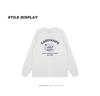 2024 Trendy Retro Hip Hop Letter Print Cuffed Sleeve Long T-Shirt