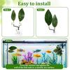 KALIONE 4 Pcs Fish Leaf Pad - 4 Styles Betta Leaf Hammocks with Suction Cup, Fish Tank Accessories Aquarium Décor for Simulating Natural Habitats