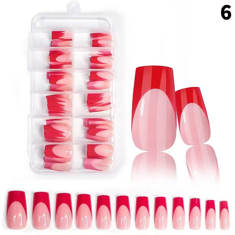120 buc/cutie Unghii French Press On Nude Roz Mat 12 mărimi Pătrate Extra Lungi Acoperire Completă Gel Moale Vârfuri Unghii False Extensie Unghii