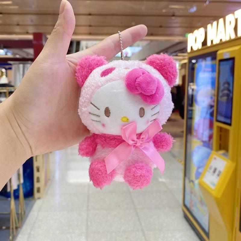 Hello Kitty Plush Keychain - Soft Kawaii Bag Charm