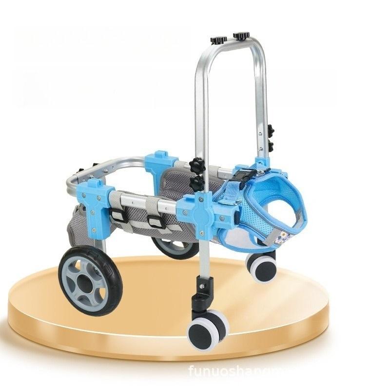 Cadeira de Rodas para Cachorro Cadeira de Rodas para Gato Retrátil Leve Veículo Assistido para Caminhada de Animal de Estimação Transportador de Animal de Estimação