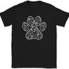 Floral Paw T-Shirt Beautiful K9 Dog Cat Feline Kitten Humor Gift Graphic Tee